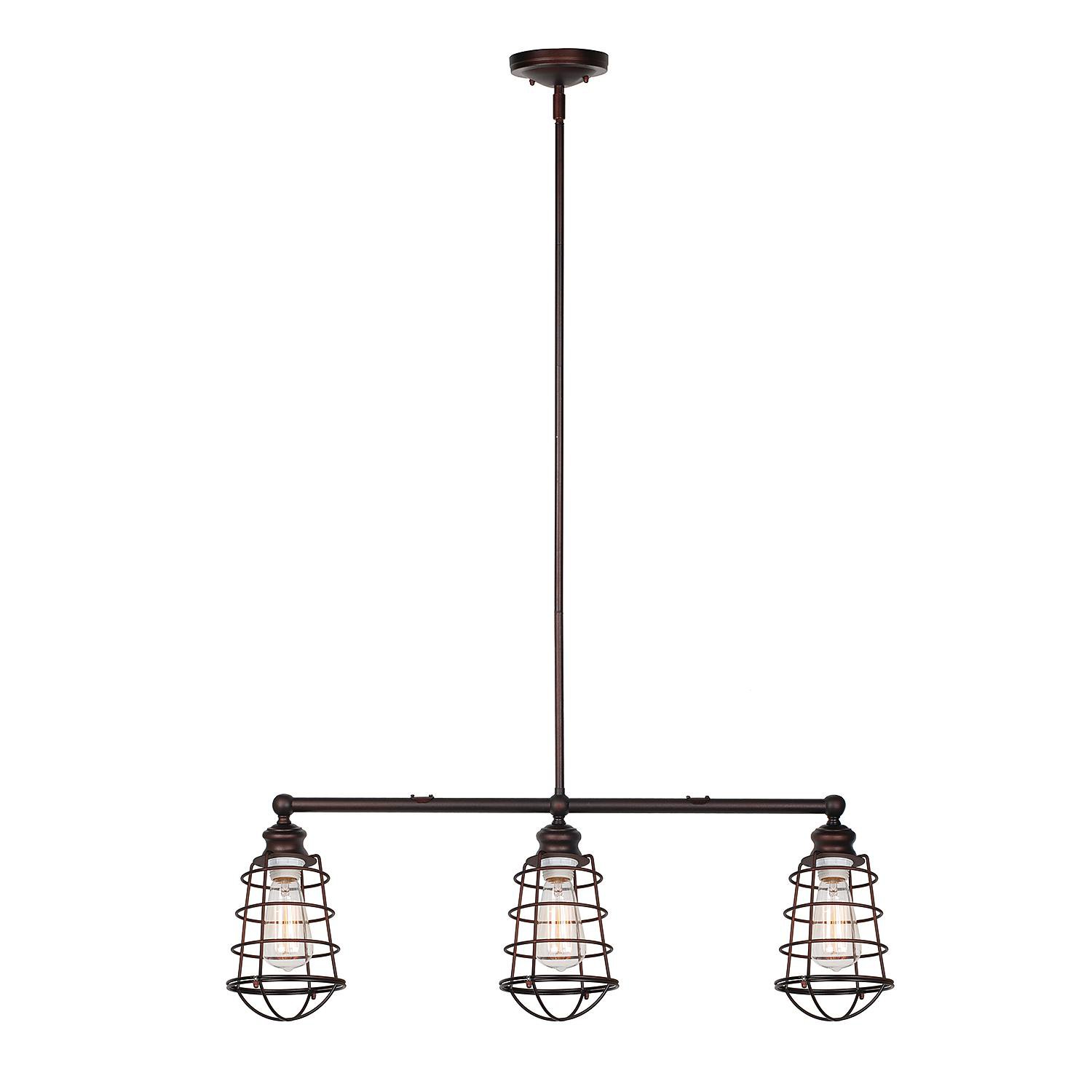 Ajax 3-Light Textured Indoor Pendant - Coffee Bronze