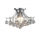 OVE Decors Warsaw Chrome Finish LED Integrated Chandelier