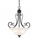 Hardware House Tuscany 3-Light Chandelier - Textured Black