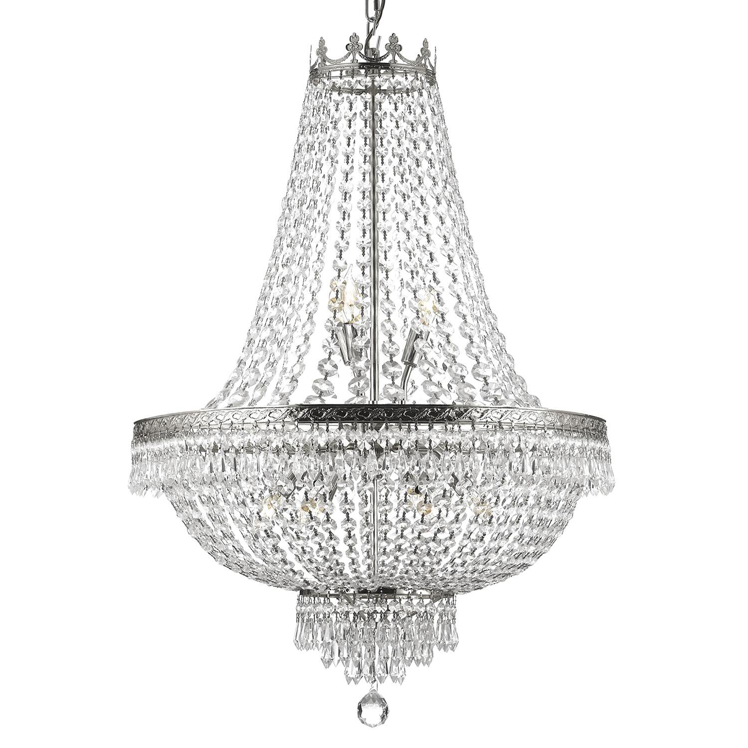 Harrison Lane Empire Crystal 9-Light Chandelier (Silver)