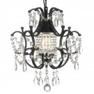 Harrison Lane Wrought-Iron and Crystal Chandelier