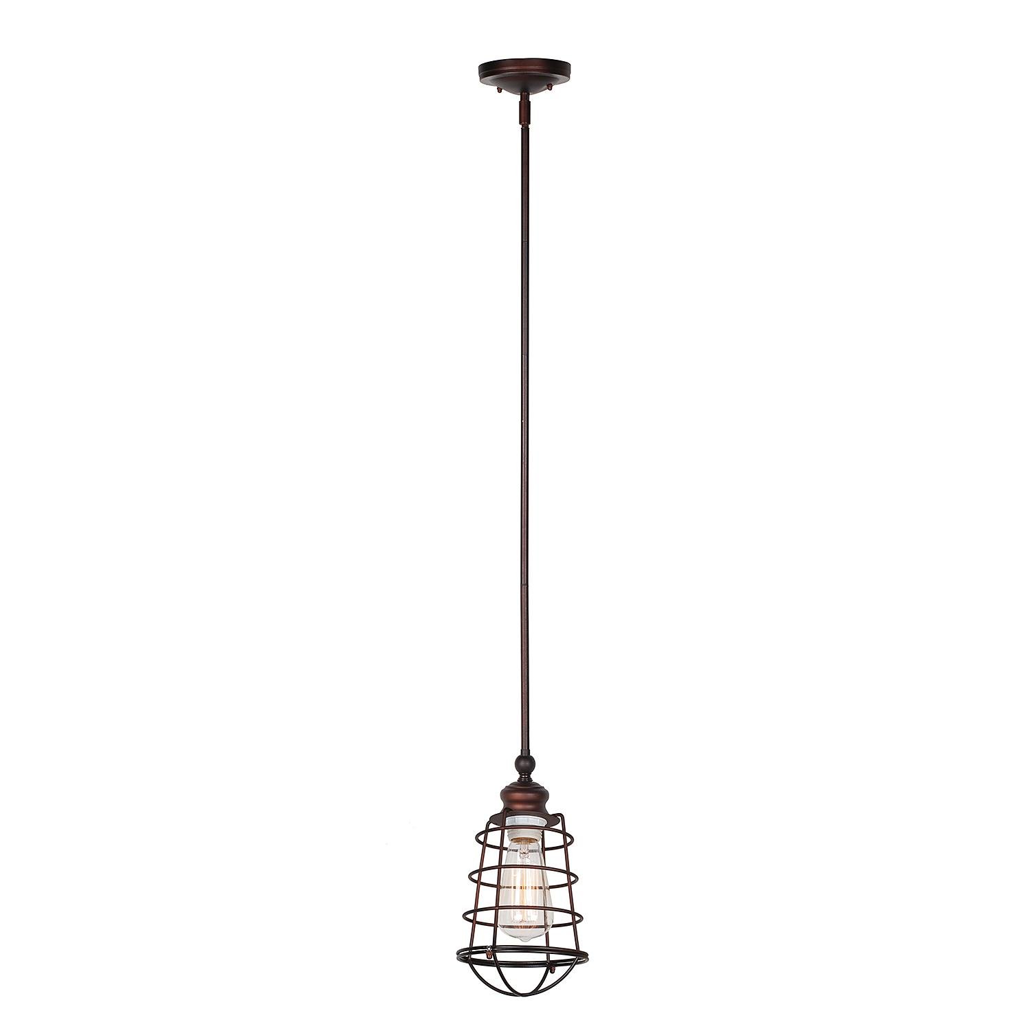 Ajax 1-Light Textured Indoor Mini Pendant - Coffee Bronze