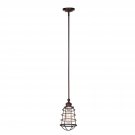 Ajax 1-Light Textured Indoor Mini Pendant - Coffee Bronze