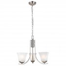 Design House 3-Light Chandelier Torino Collection - Satin Nickel