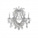 Harrison Lane Empress Crystal and Wrought Iron White Chandelier