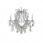 Harrison Lane Empress Crystal and Wrought Iron White Chandelier