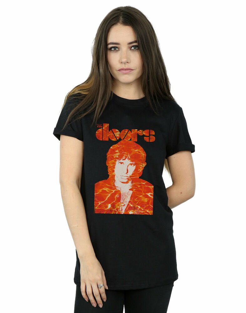 The Doors Women's Jim Fire Water Boyfriend Fit T-Shirt