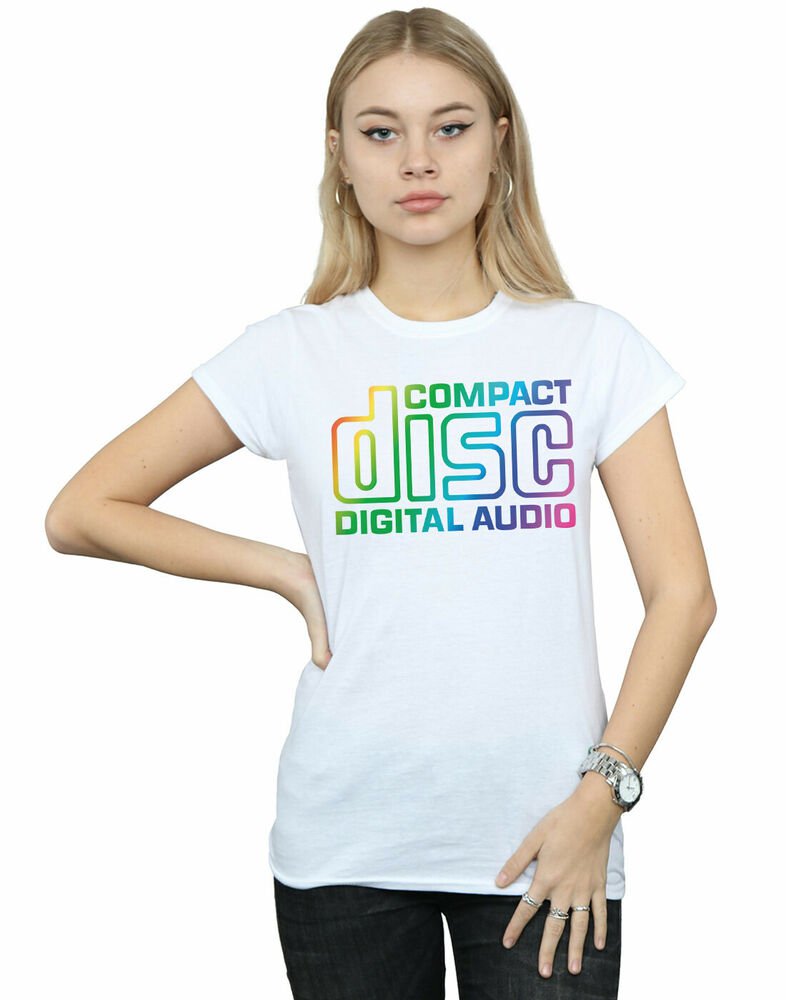 Compact Disc Women's Rainbow Logo T-Shirt