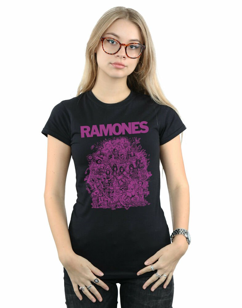 Ramones Women's High School Girls Purple T-Shirt