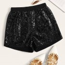 Elastic Waist Sequin Shorts