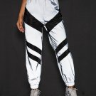 Contrast Panel Reflective Windbreaker Sweatpants