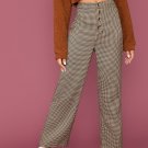 Button Up Houndstooth Pants