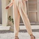High Waist Belted Cigarette Pants