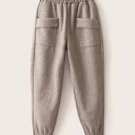 Elastic Waist Flap Pocket Cropped Pants