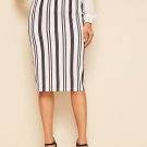 Striped Pencil Skirt