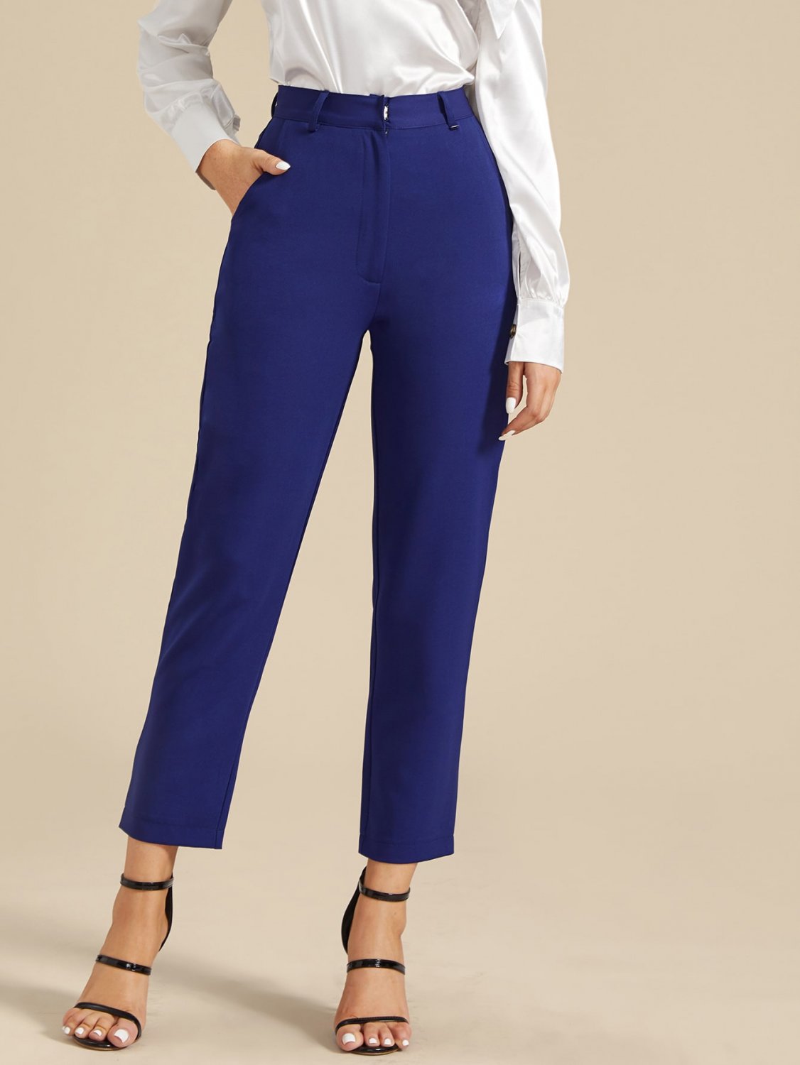 Zip Up Straight Leg Pants