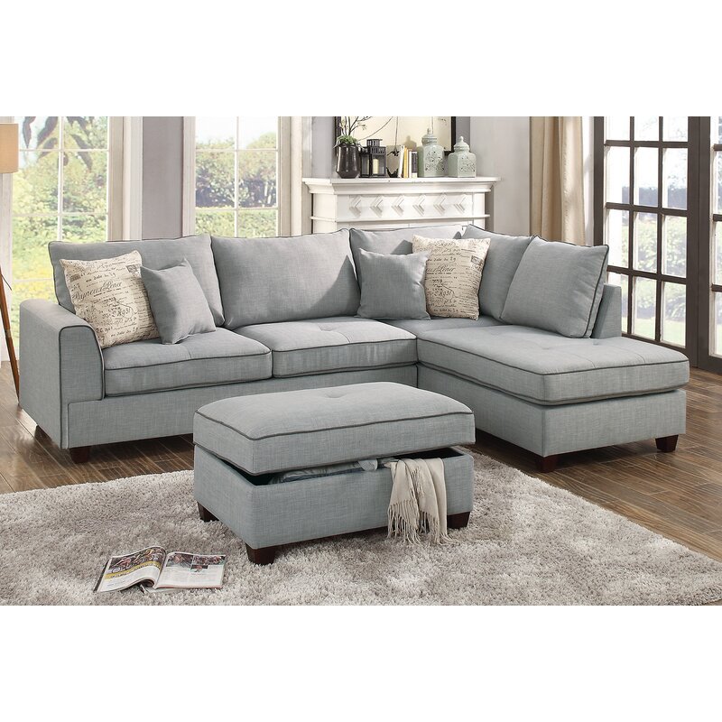 Malta Reversible Sectional with Ottoman