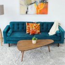 Abberton Velvet 84.5" Square Arm Sofa