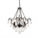 Aren 5 - Light Candle Style Classic/Traditional Chandelier with Crystal Accents