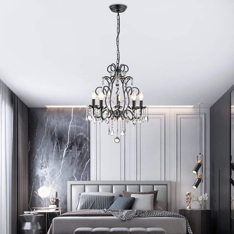 Aren 5 - Light Candle Style Tiered Chandelier