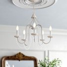 Andrews 5 - Light Candle Style Classic / Traditional Chandelier with Crystal Accents