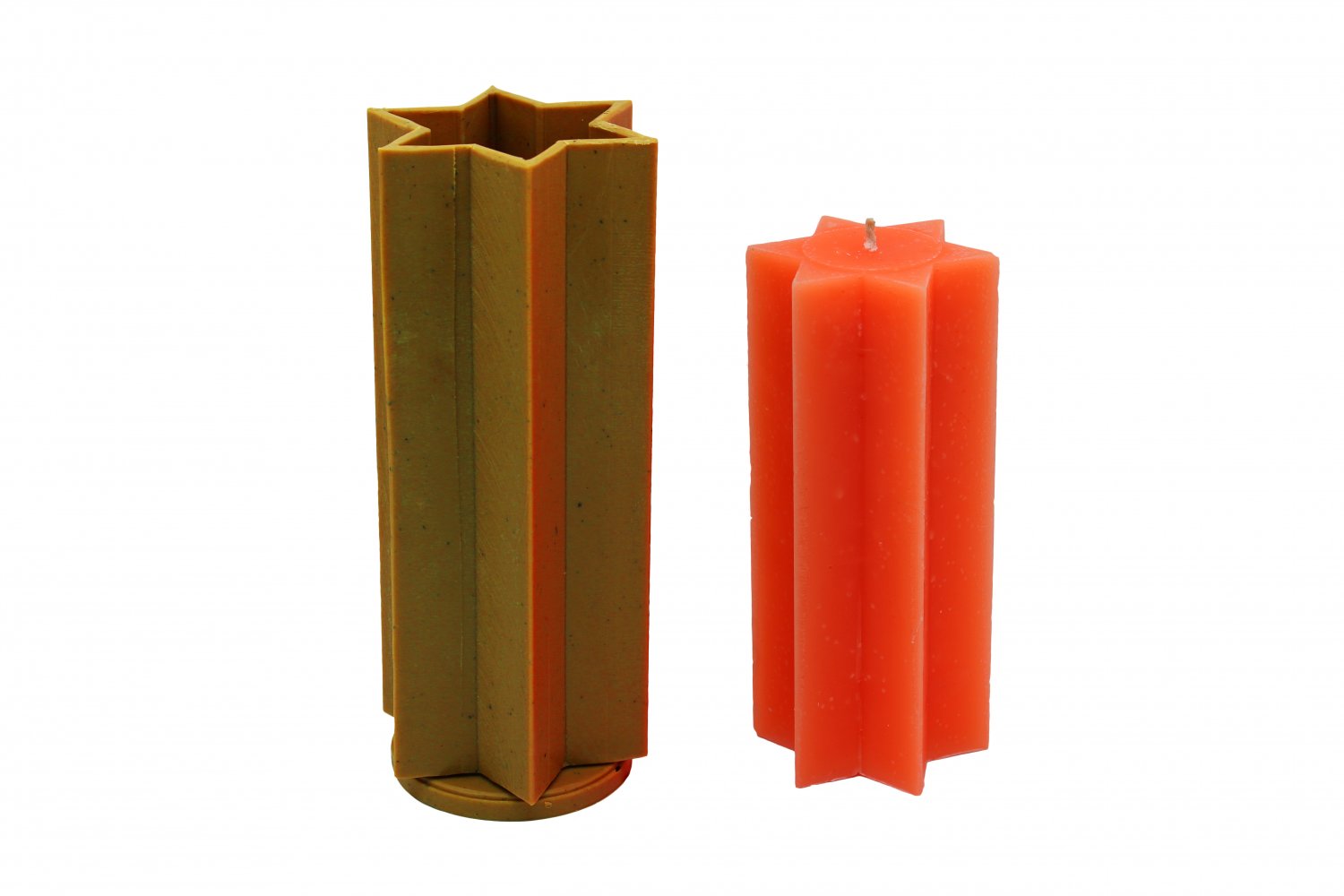 &acirc;�� 2 Star shape for making carved candles. A form from strong and durable heat-resistant plastic