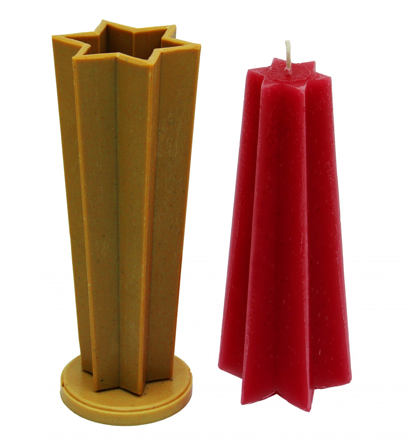 &acirc;�� 3 Star shape for making carved candles. A form from strong and durable heat-resistant plastic