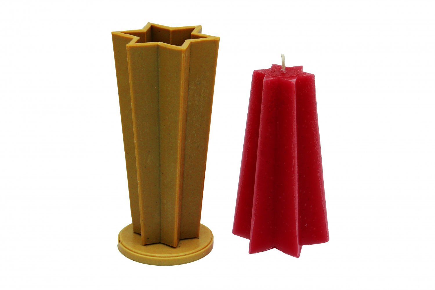 &acirc;�� 5 Star shape for making carved candles. A form from strong and durable heat-resistant plastic