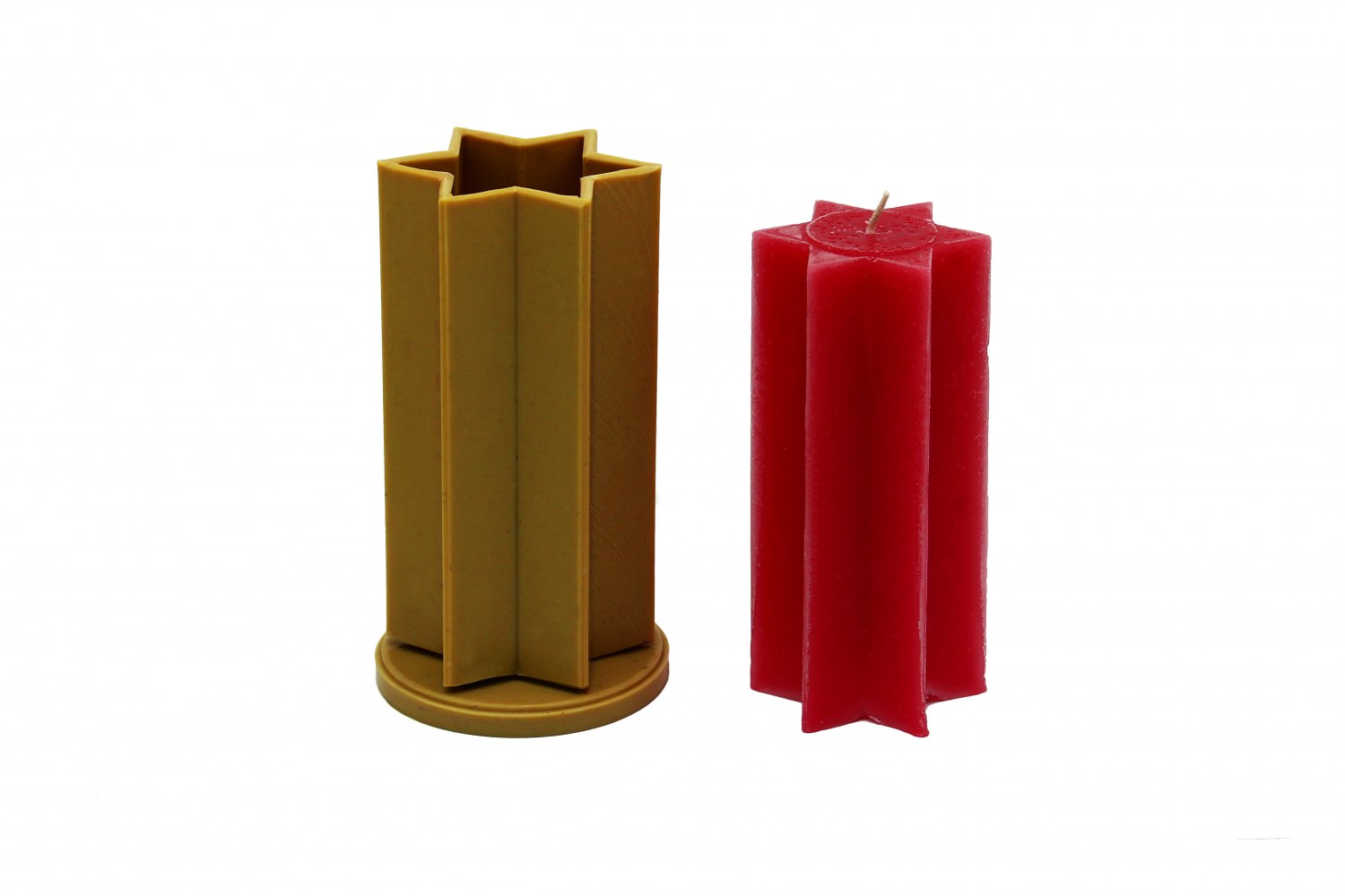 &acirc;�� 6 Star shape for making carved candles. A form from strong and durable heat-resistant plastic