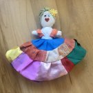 Cuba Cuban Vintage Folk Topsy Turvy Cloth Rag Doll Toy Black White faces dresses