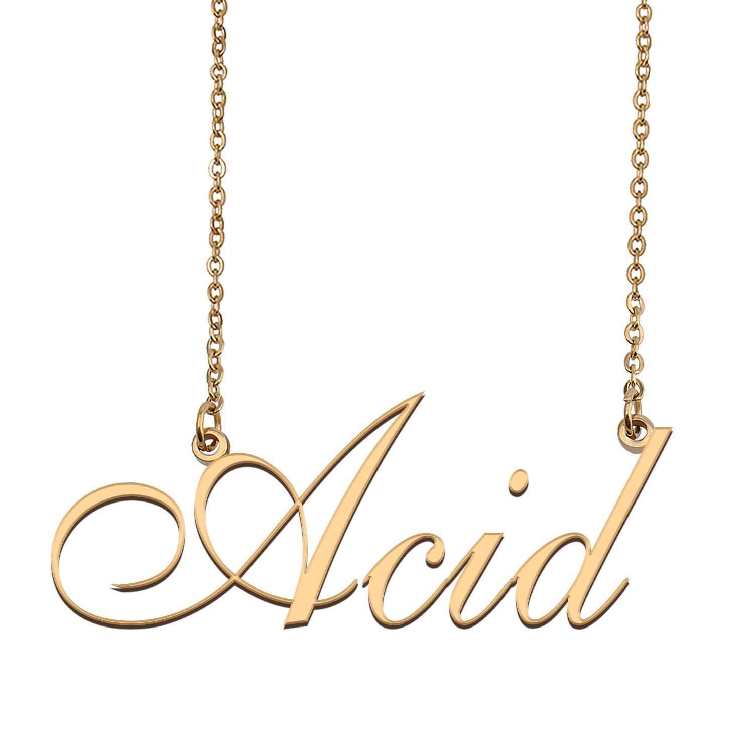 Personalized Custom Any Name Necklace for Women Acid