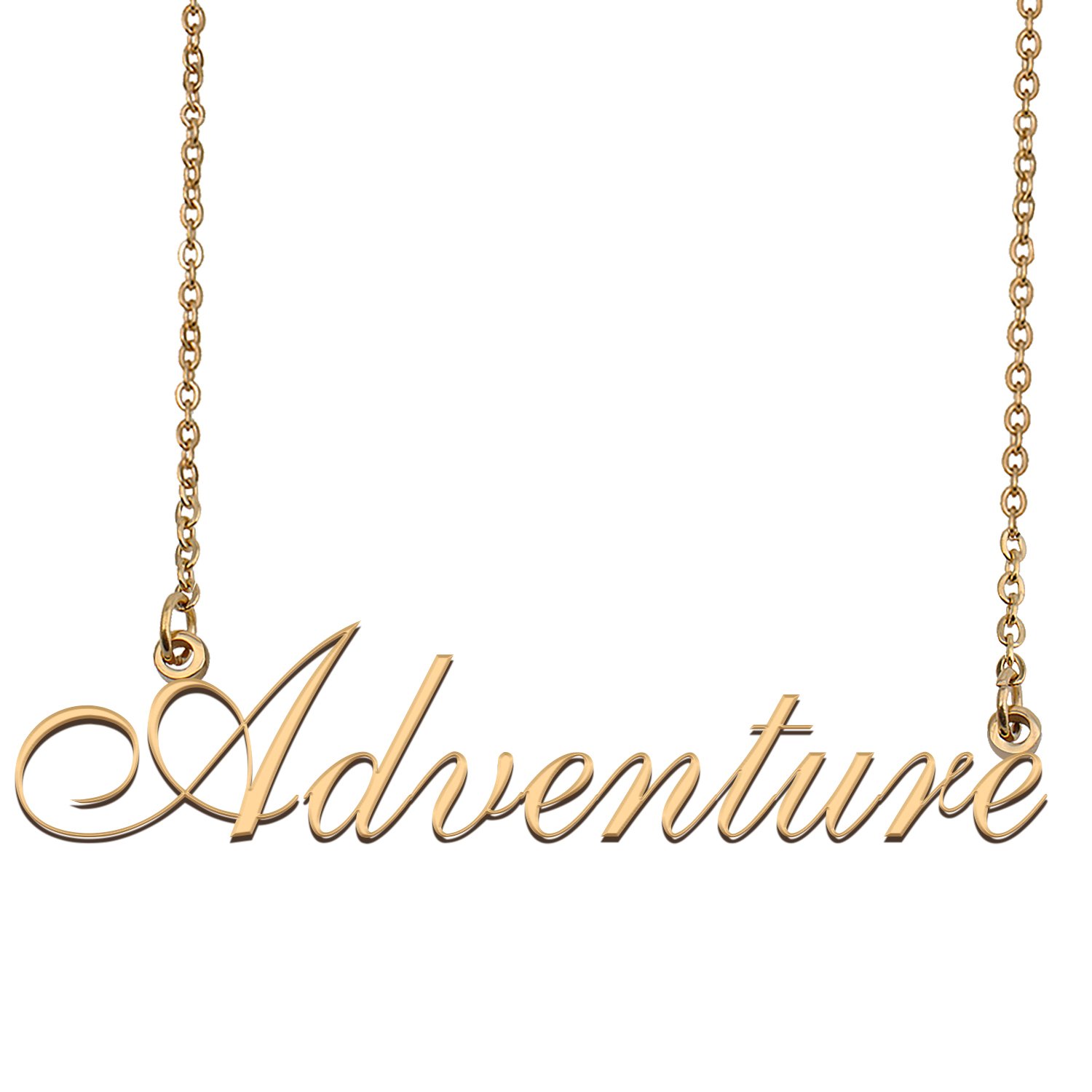 Personalized Custom Any Name Necklace for Women Adventure