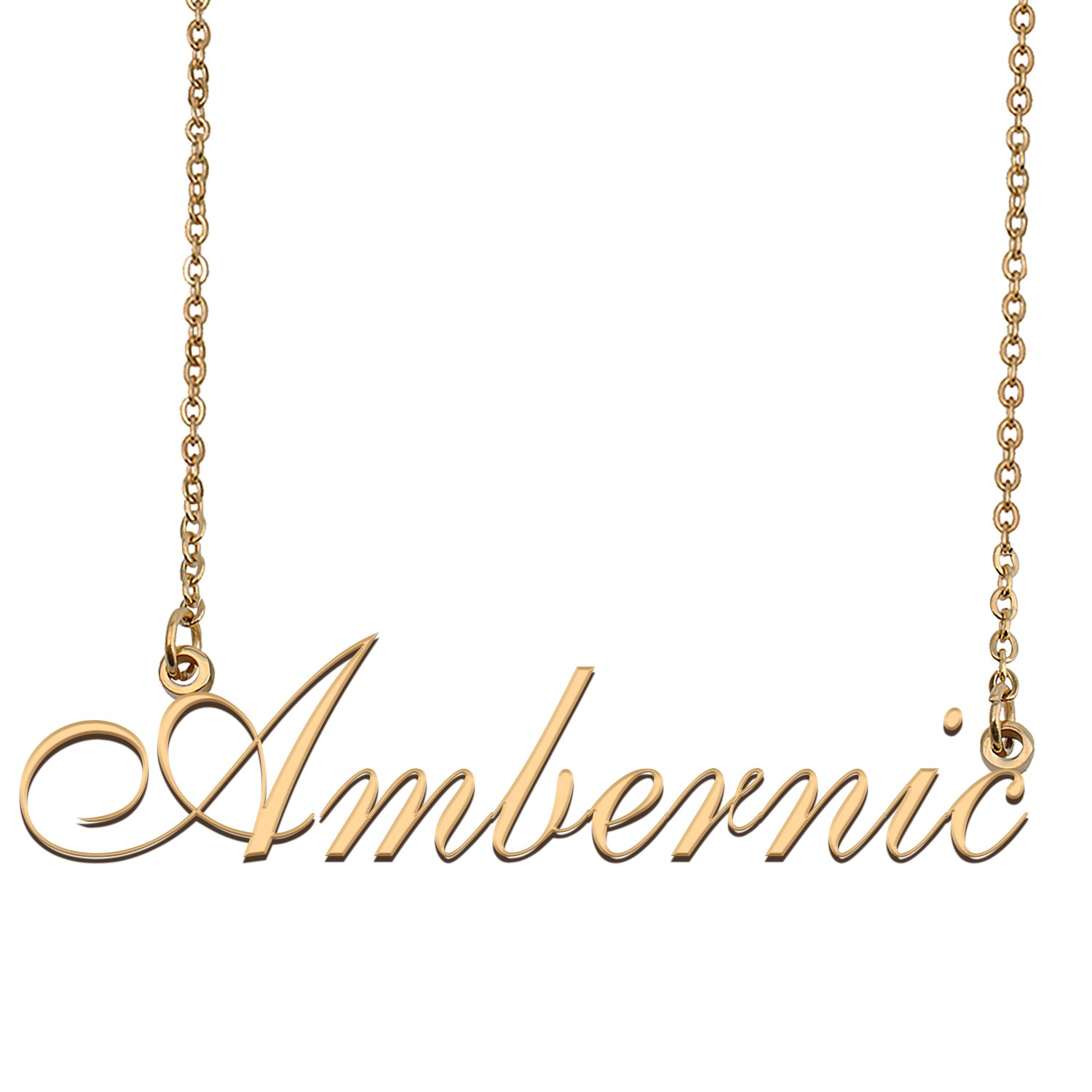 Personalized Custom Any Name Necklace for Women Ambernic