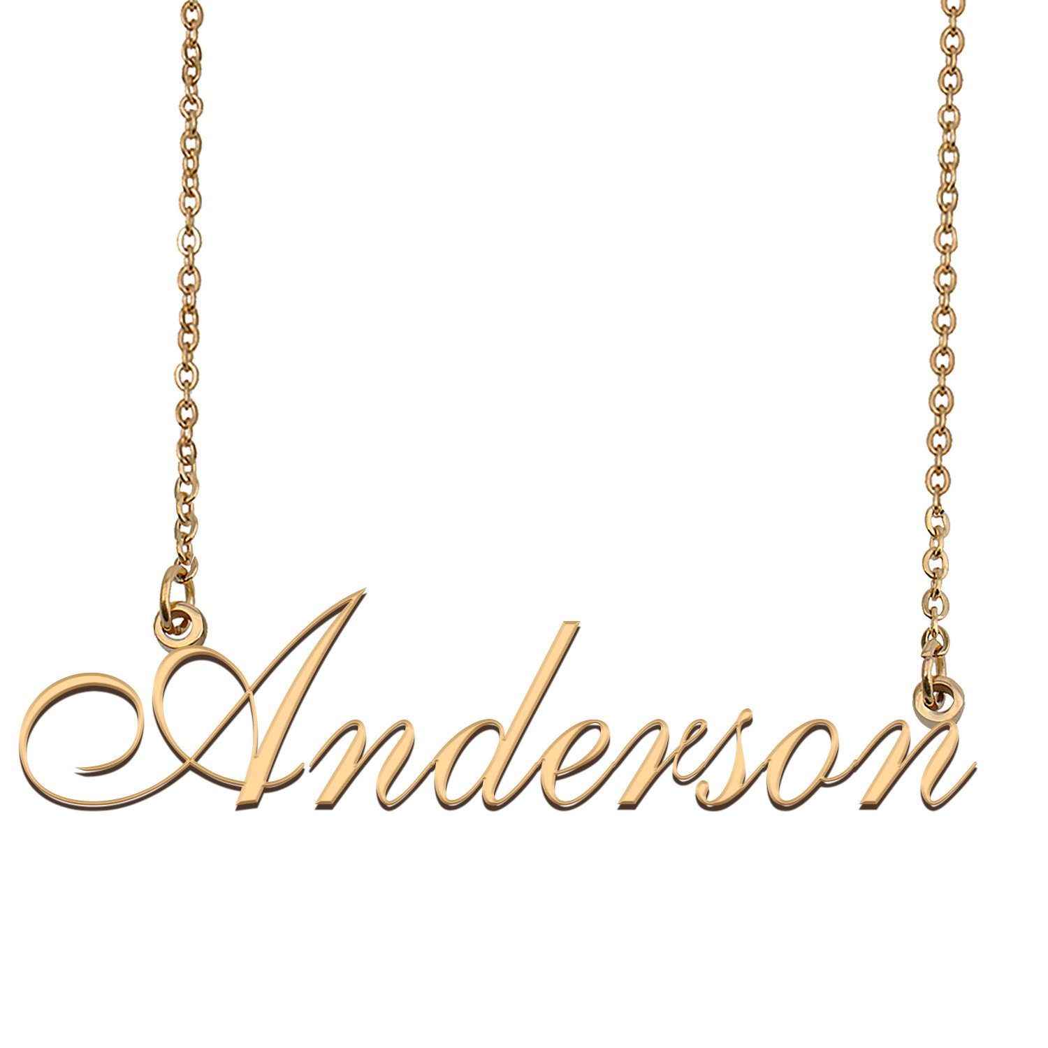 Customized Simple My Name Necklace Jewelry Gifts for Girls Anderson