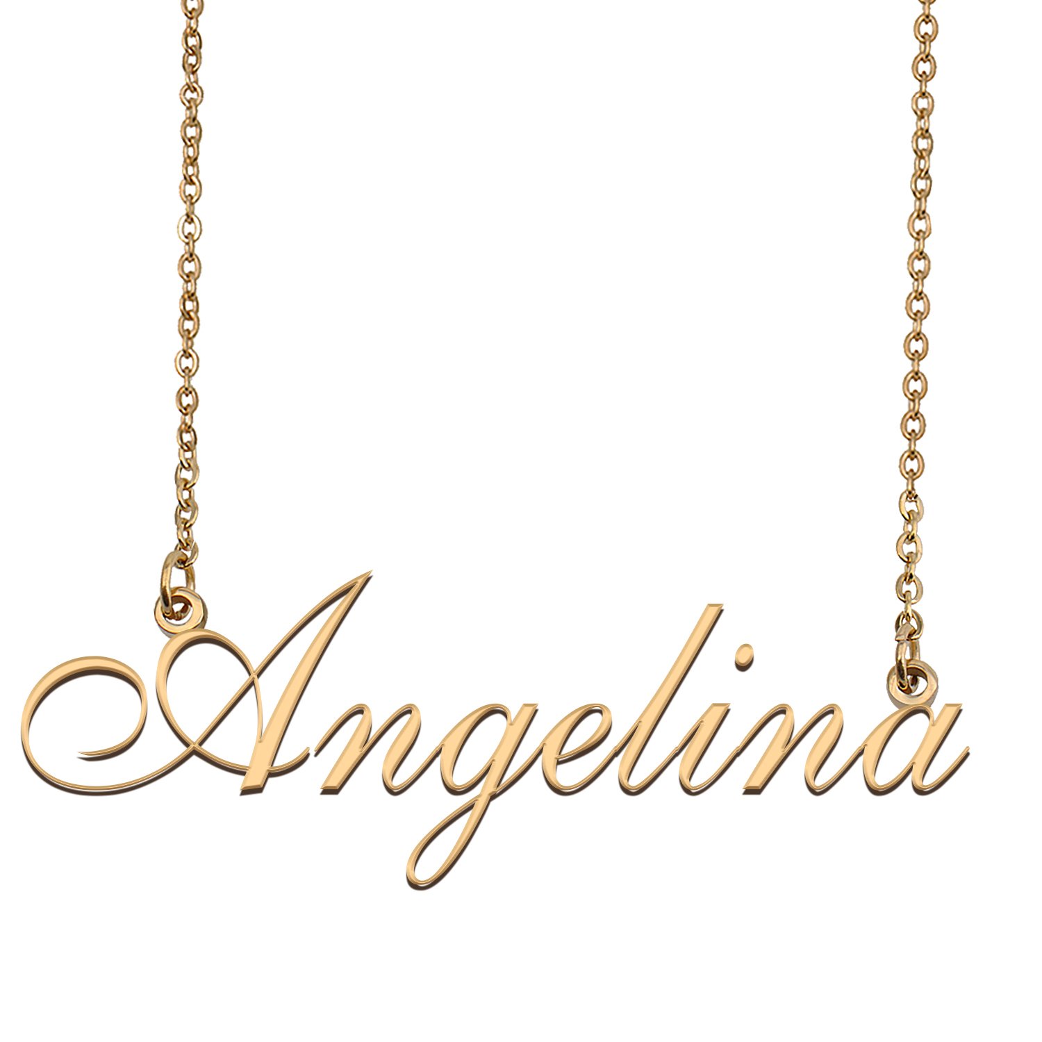 Customized Simple My Name Necklace Jewelry Gifts for Girls Angelina