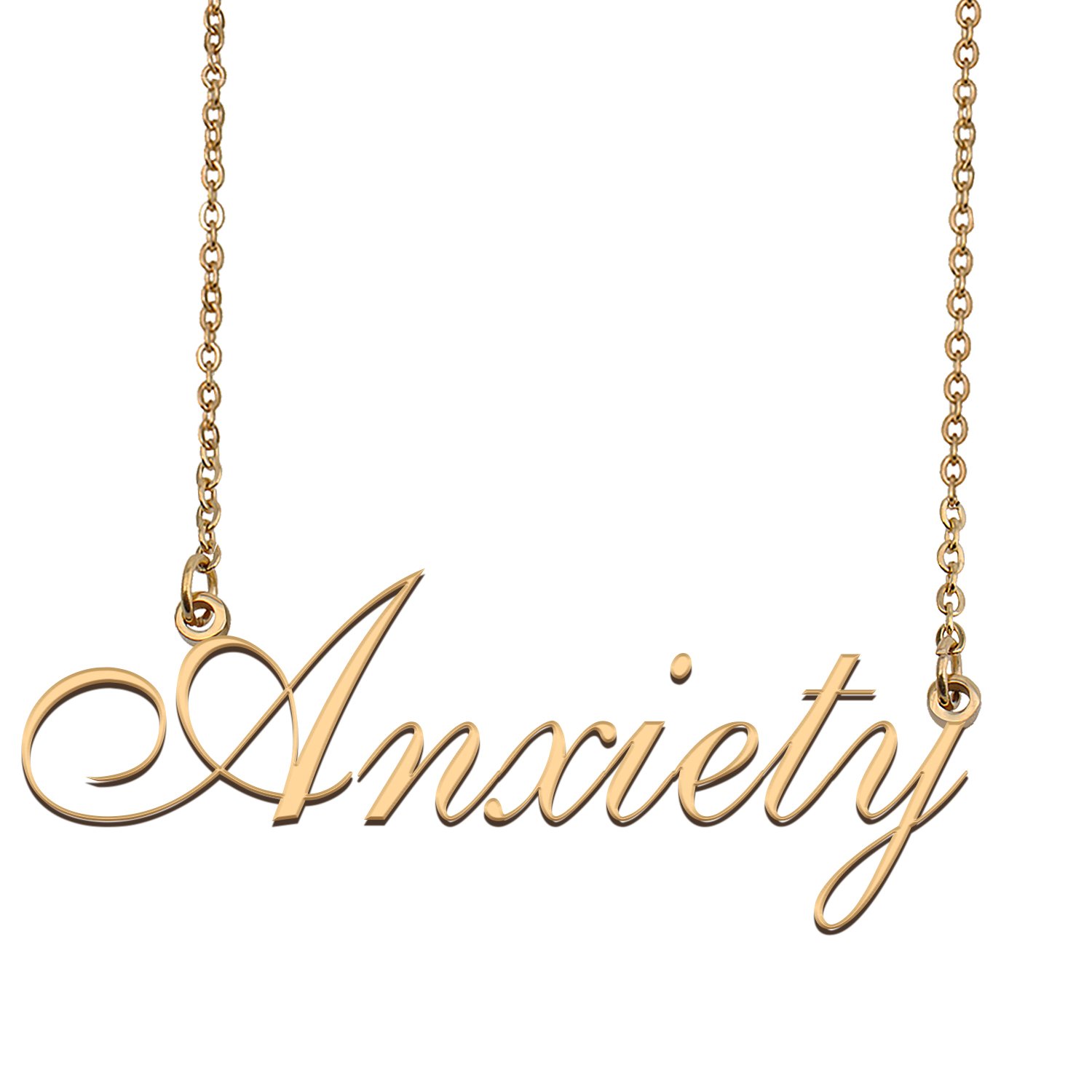 Customized Simple My Name Necklace Jewelry Gifts for Girls Anxiety