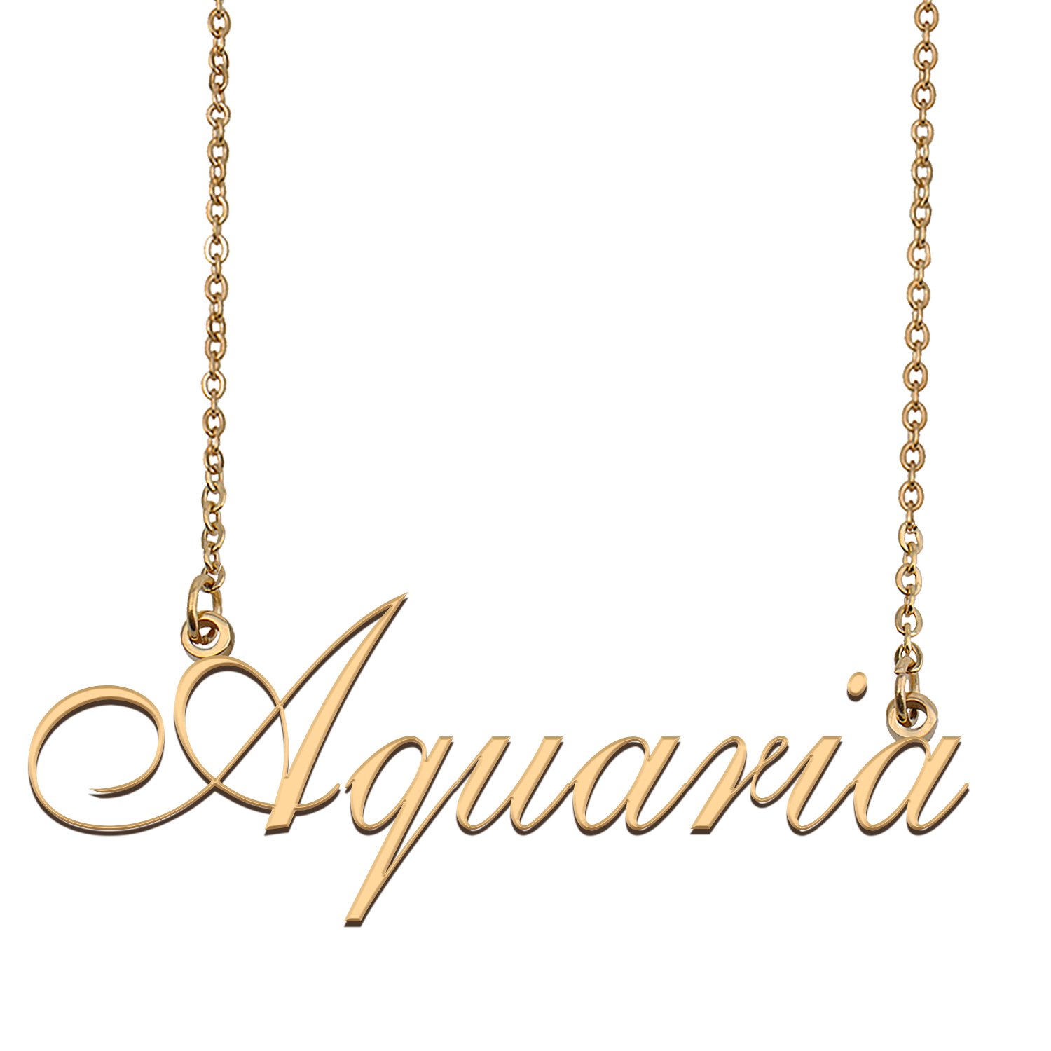 Customized Simple My Name Necklace Jewelry Gifts for Girls Aquaria