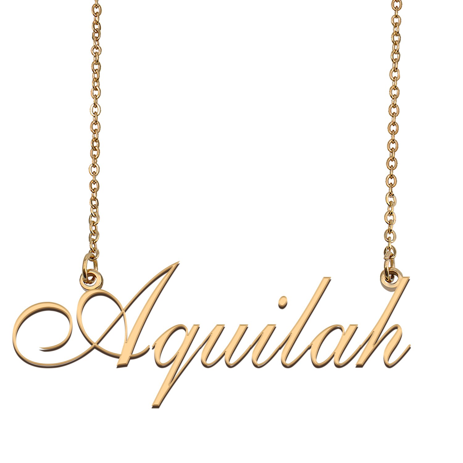Customized Simple My Name Necklace Jewelry Gifts for Girls Aquilah