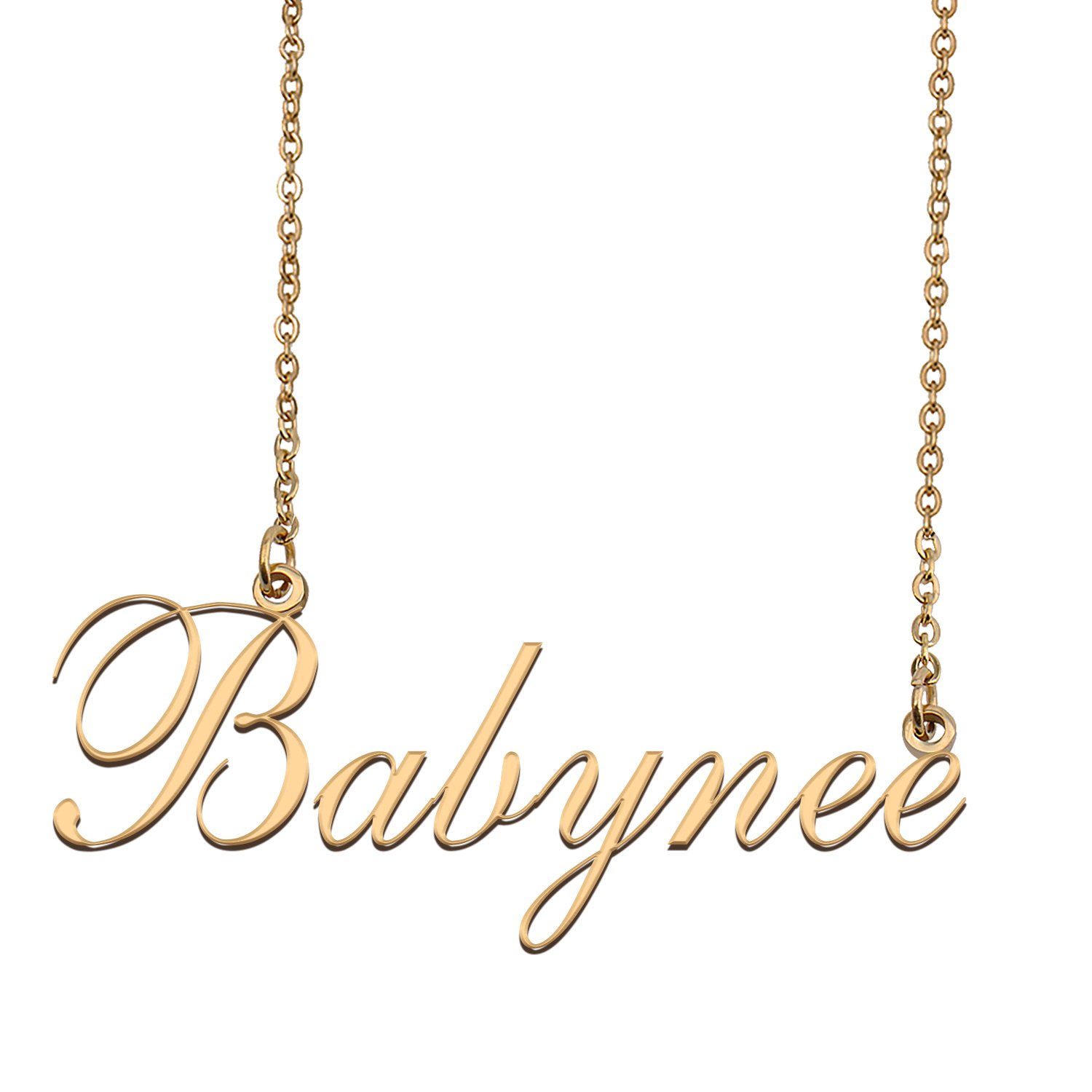 Custom Nameplate Necklace Personalized Jewelry Gifts for Women Babynee