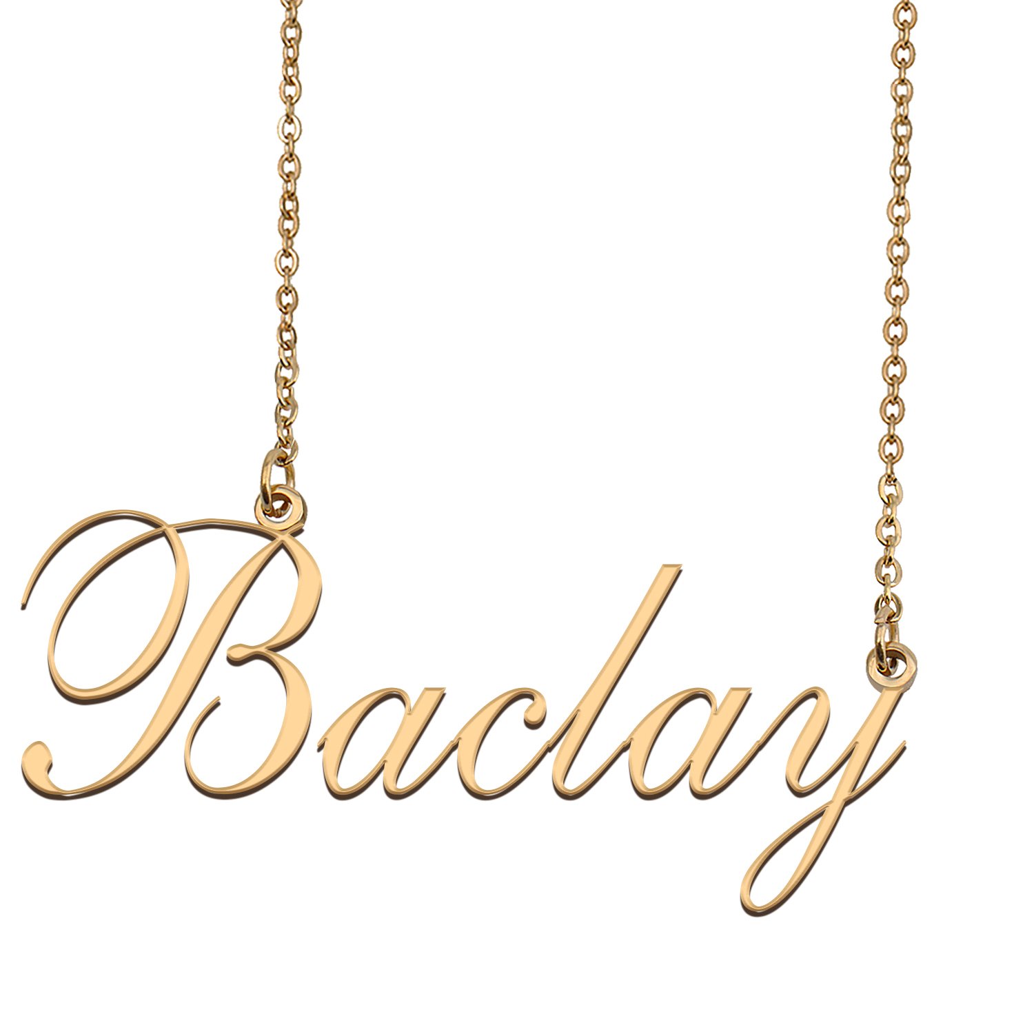 Custom Nameplate Necklace Personalized Jewelry Gifts for Women Baclay