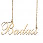Custom Nameplate Necklace Personalized Jewelry Gifts for Women Badass