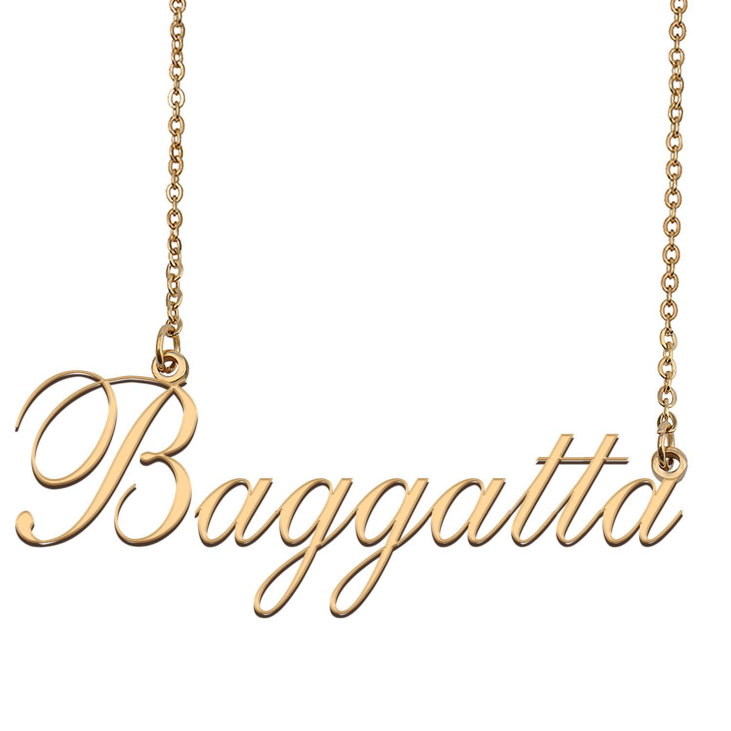 Custom Nameplate Necklace Personalized Jewelry Gifts for Women Baggatta