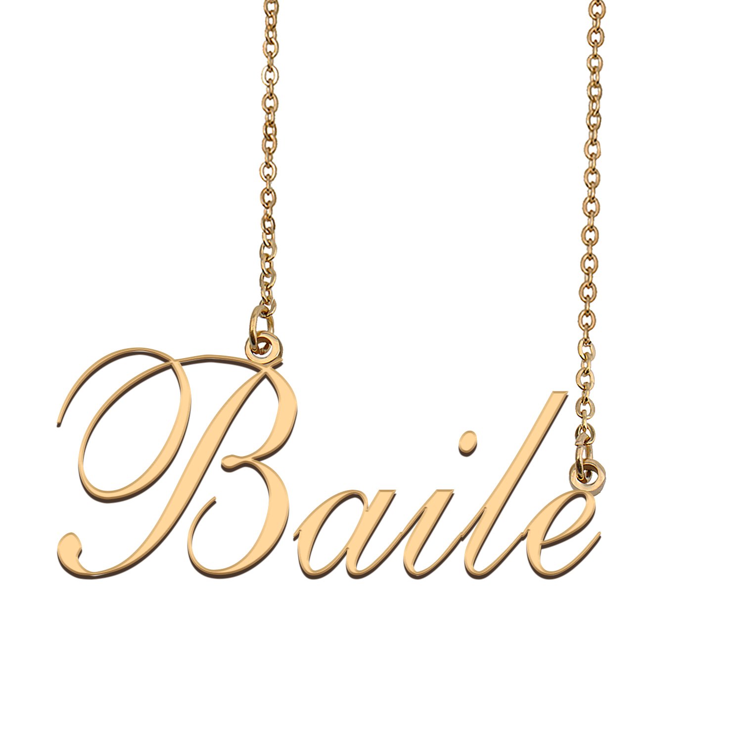 Custom Nameplate Necklace Personalized Jewelry Gifts for Women Baile