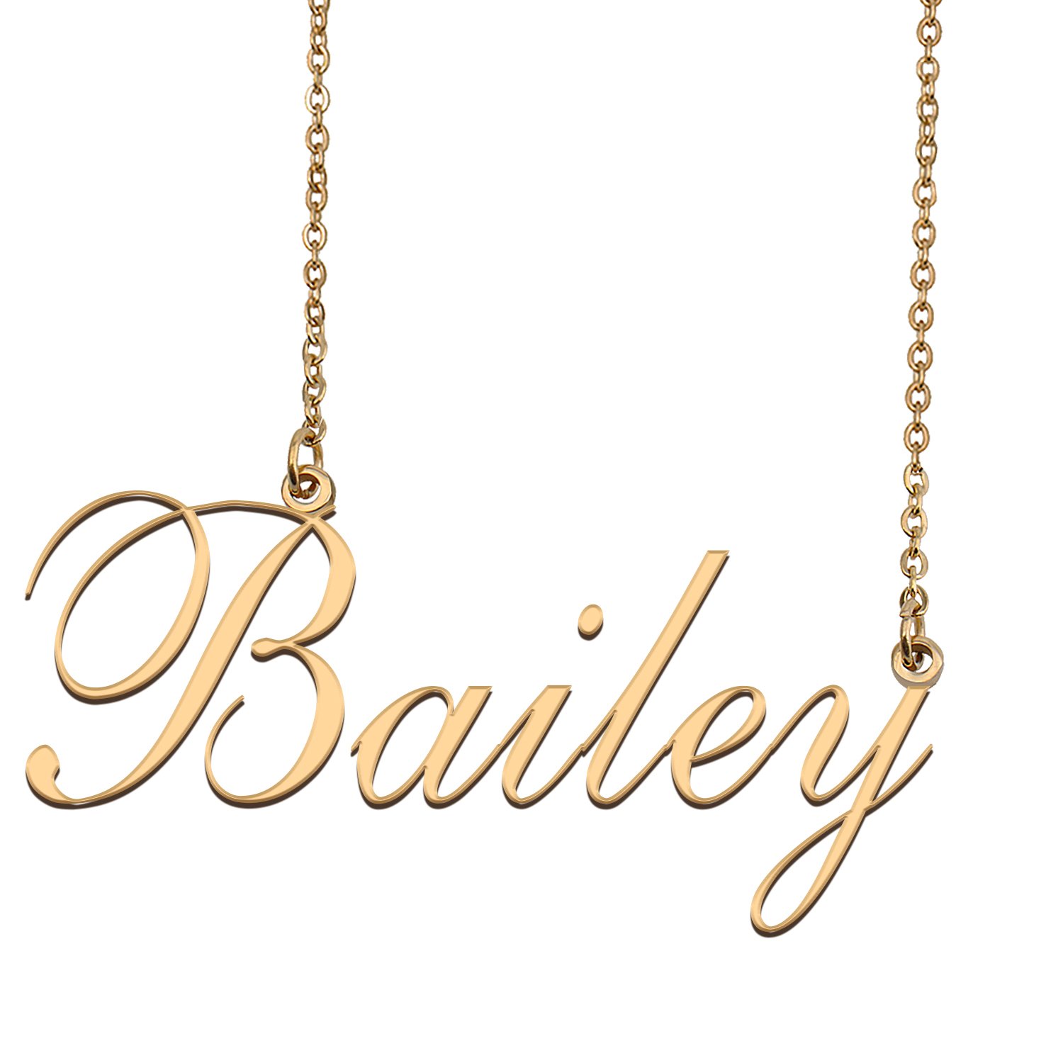 Custom Nameplate Necklace Personalized Jewelry Gifts for Women Bailey