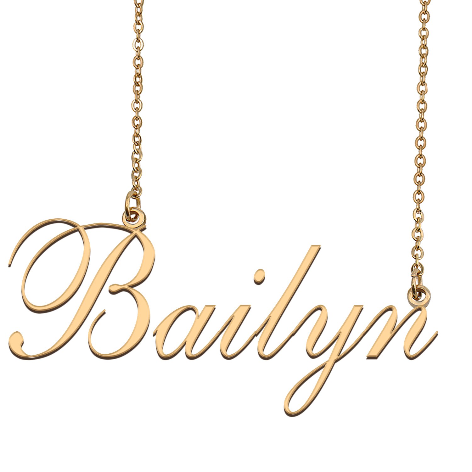 Custom Nameplate Necklace Personalized Jewelry Gifts for Women Bailyn