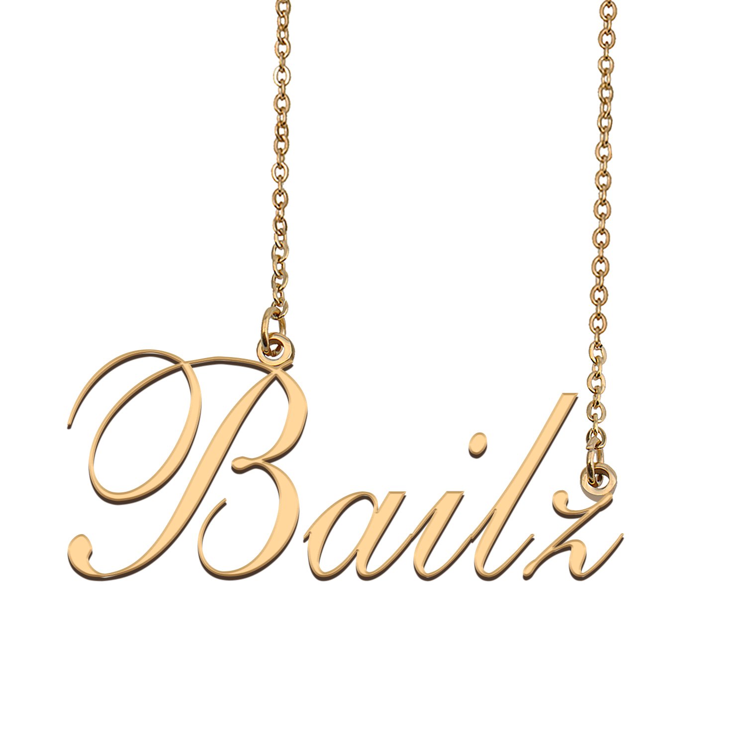 Custom Nameplate Necklace Personalized Jewelry Gifts for Women Bailz
