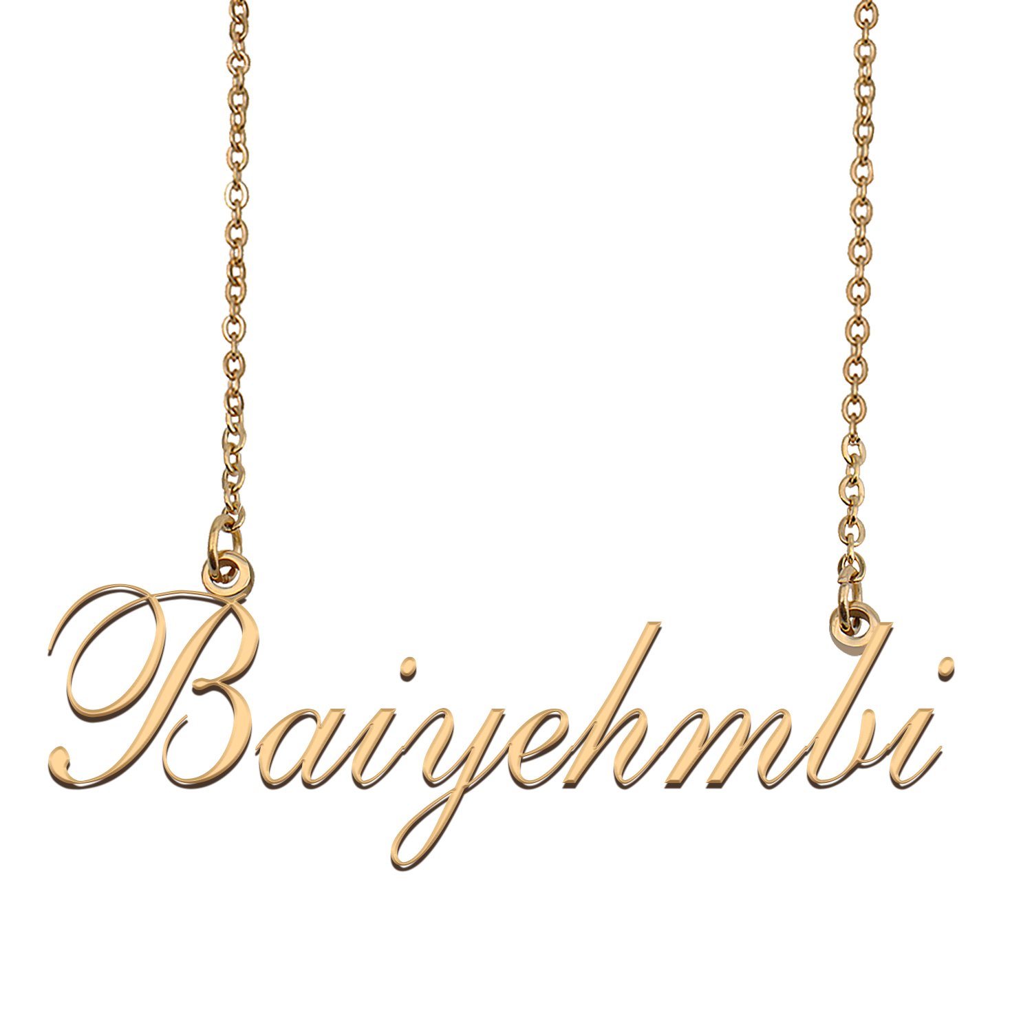 Custom Nameplate Necklace Personalized Jewelry Gifts for Women Baiyehmbi