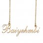 Custom Nameplate Necklace Personalized Jewelry Gifts for Women Baiyehmbi