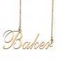 Custom Nameplate Necklace Personalized Jewelry Gifts for Women Baker