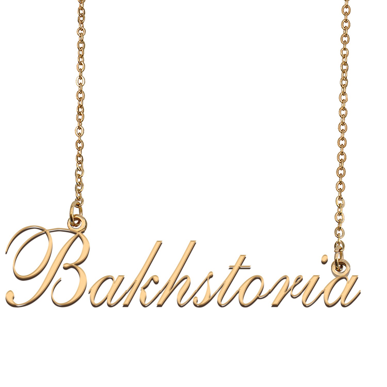 Custom Nameplate Necklace Personalized Jewelry Gifts for Women Bakhstoria